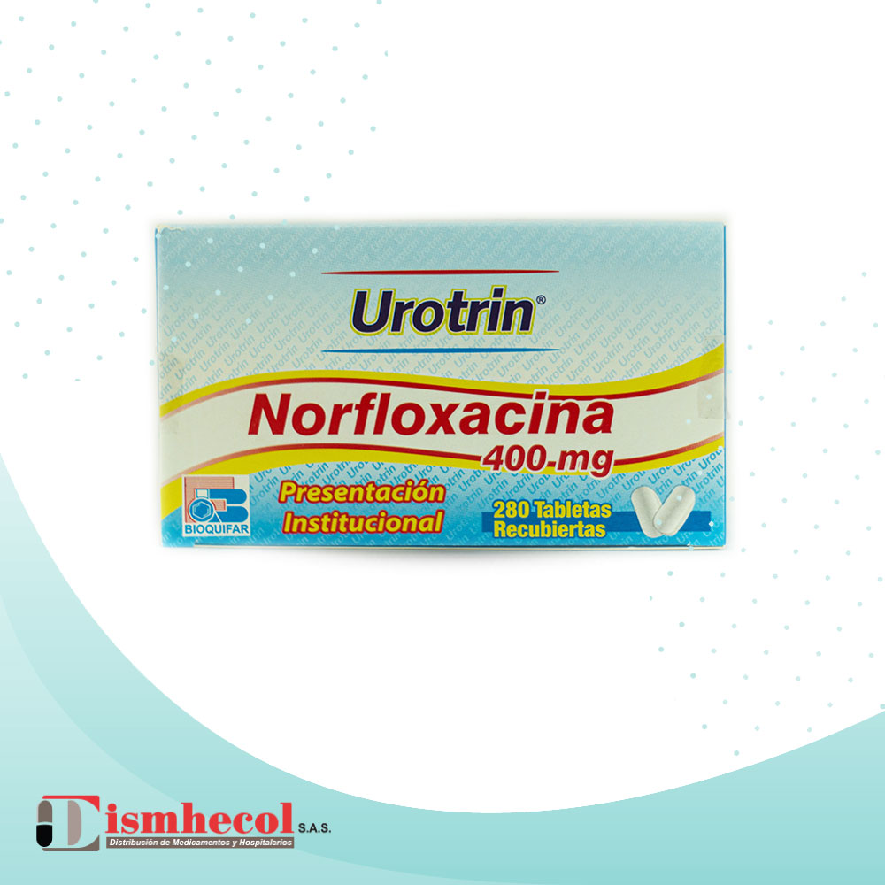 Urotrin Norfloxacina 400mg Dismhecol